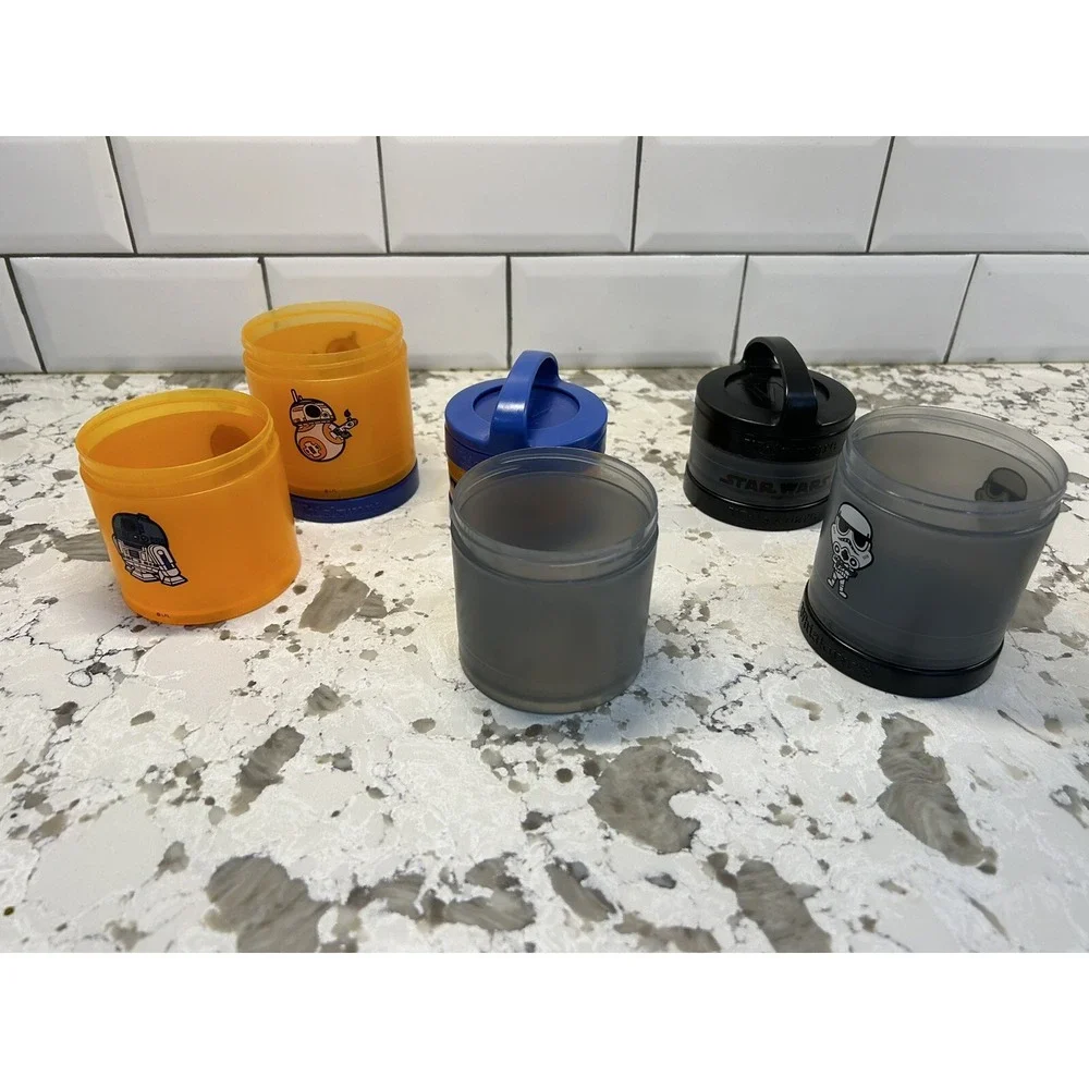 Whiskware Star‎ Wars Stackable Snack Containers, Vader/Storm Trooper/R2-D2/BB-8